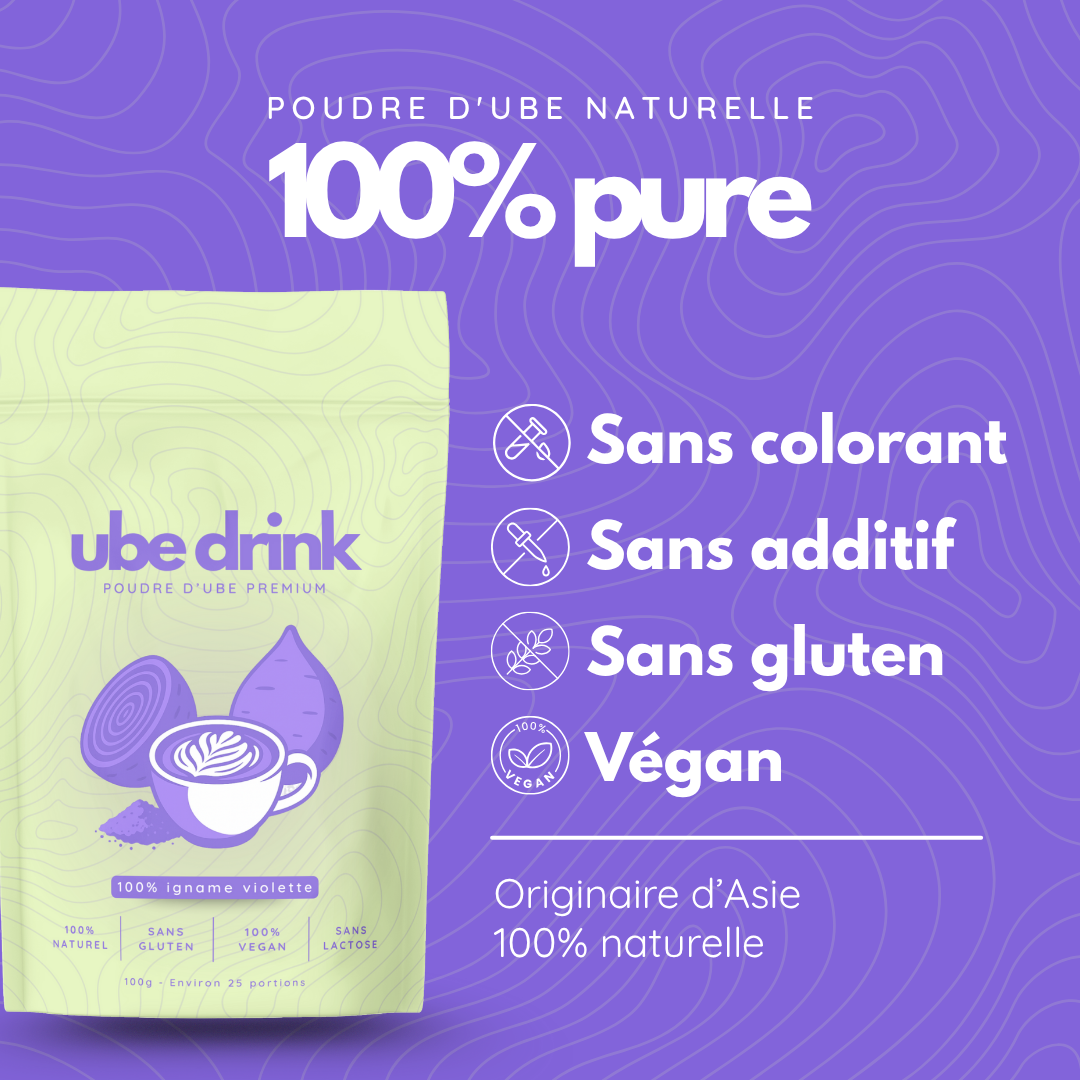 Poudre d’Ube Premium 100% Naturelle - 100g - Pur Dioscorea alata