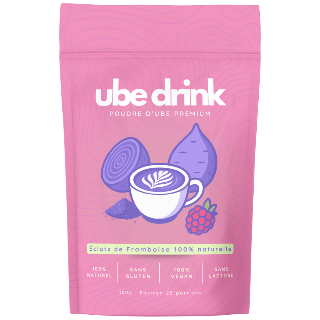 Poudre d’Ube Premium 100% Naturelle - 100g - Éclats de Framboises